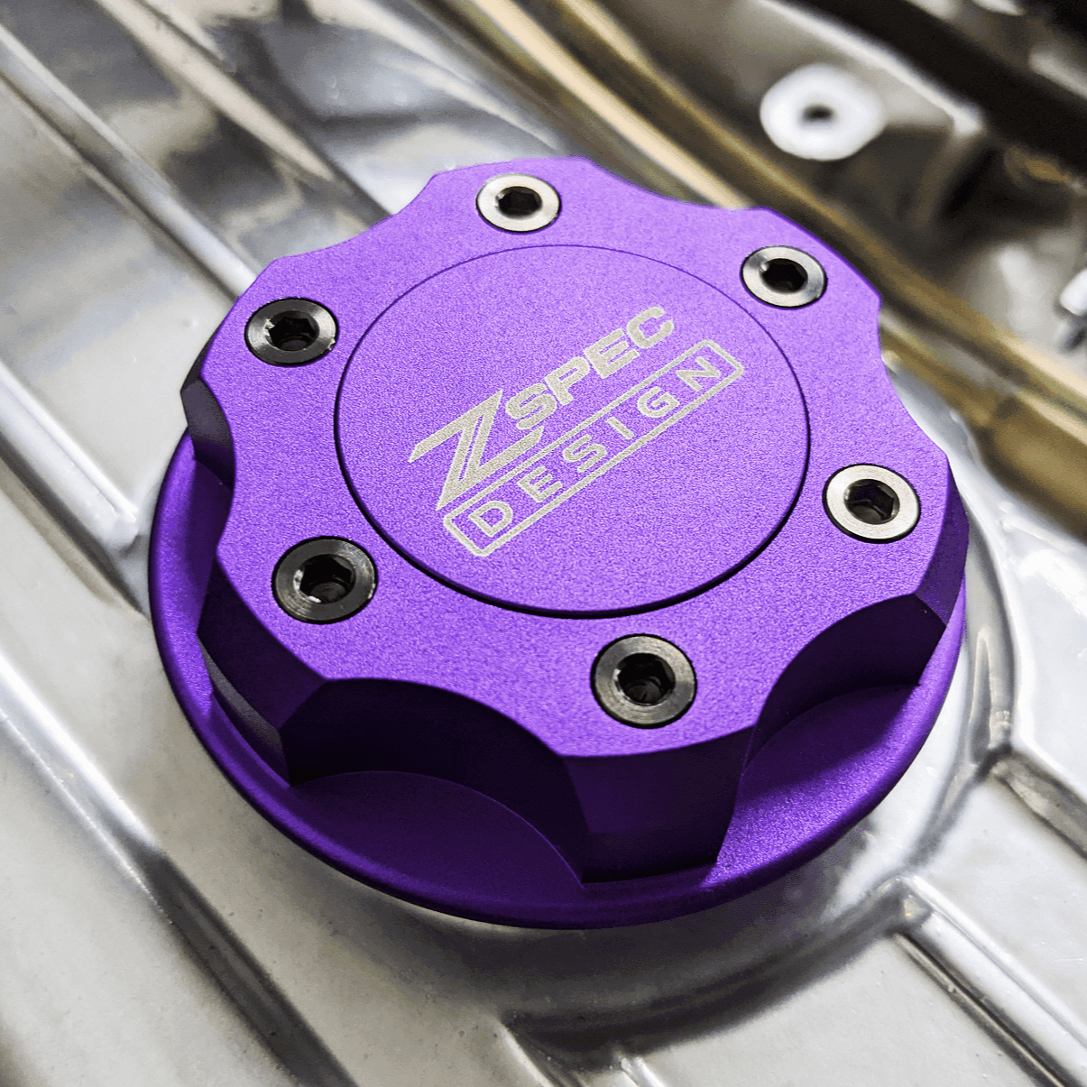 ZSPEC Billet Oil Filler Cap for Nissan/Infiniti/Datsun, Purple Cap w/ Titanium Accents - ZSD-386961-ZSD-386978-ZSD-386985-ZSD-386992-ZSD-387005-  DRIVEN - 4