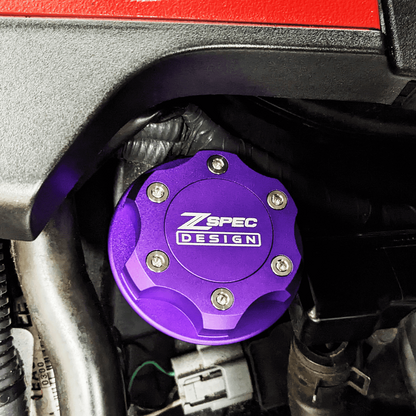 ZSPEC Billet Oil Filler Cap for Nissan/Infiniti/Datsun, Purple Cap w/ Titanium Accents - ZSD-386961-ZSD-386978-ZSD-386985-ZSD-386992-ZSD-387005-  DRIVEN - 3