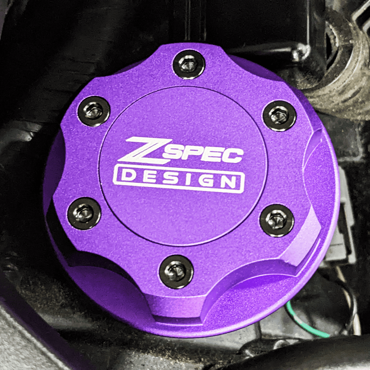 ZSPEC Billet Oil Filler Cap for Nissan/Infiniti/Datsun, Purple Cap w/ Titanium Accents - ZSD-386961-ZSD-386978-ZSD-386985-ZSD-386992-ZSD-387005-  DRIVEN - 1