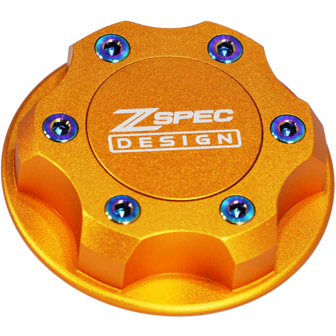 ZSPEC Billet Oil Filler Cap for Nissan/Infiniti/Datsun, Orange-Gold Cap w/Titanium Accents - ZSD-386831-ZSD-386848-ZSD-386855-ZSD-386862-ZSD-386879-  DRIVEN - 7