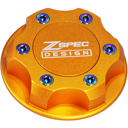 ZSPEC Billet Oil Filler Cap for Nissan/Infiniti/Datsun, Orange-Gold Cap w/Titanium Accents - ZSD-386831-ZSD-386848-ZSD-386855-ZSD-386862-ZSD-386879-  DRIVEN - 7