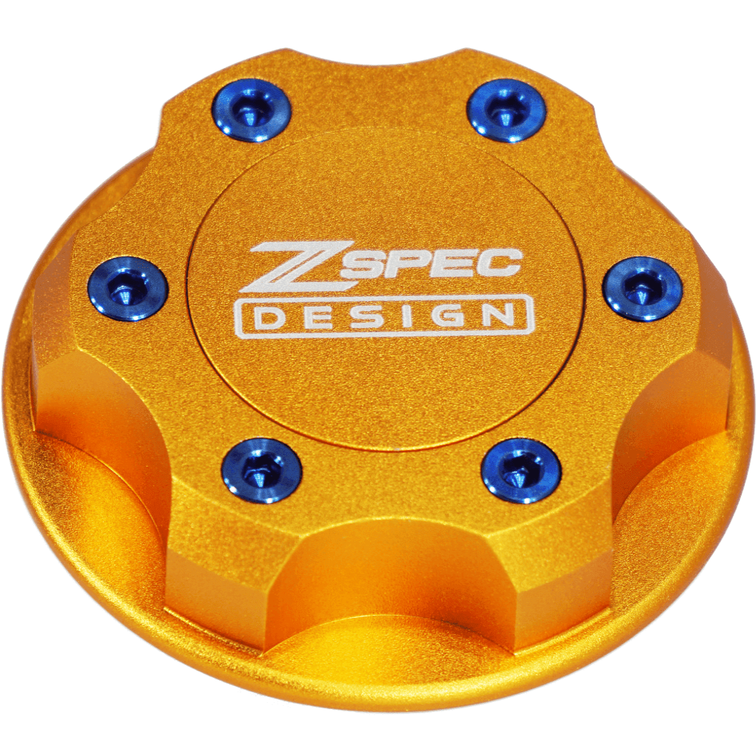 ZSPEC Billet Oil Filler Cap for Nissan/Infiniti/Datsun, Orange-Gold Cap w/Titanium Accents - ZSD-386831-ZSD-386848-ZSD-386855-ZSD-386862-ZSD-386879-  DRIVEN - 8