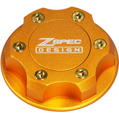ZSPEC Billet Oil Filler Cap for Nissan/Infiniti/Datsun, Orange-Gold Cap w/Titanium Accents - ZSD-386831-ZSD-386848-ZSD-386855-ZSD-386862-ZSD-386879-  DRIVEN - 9