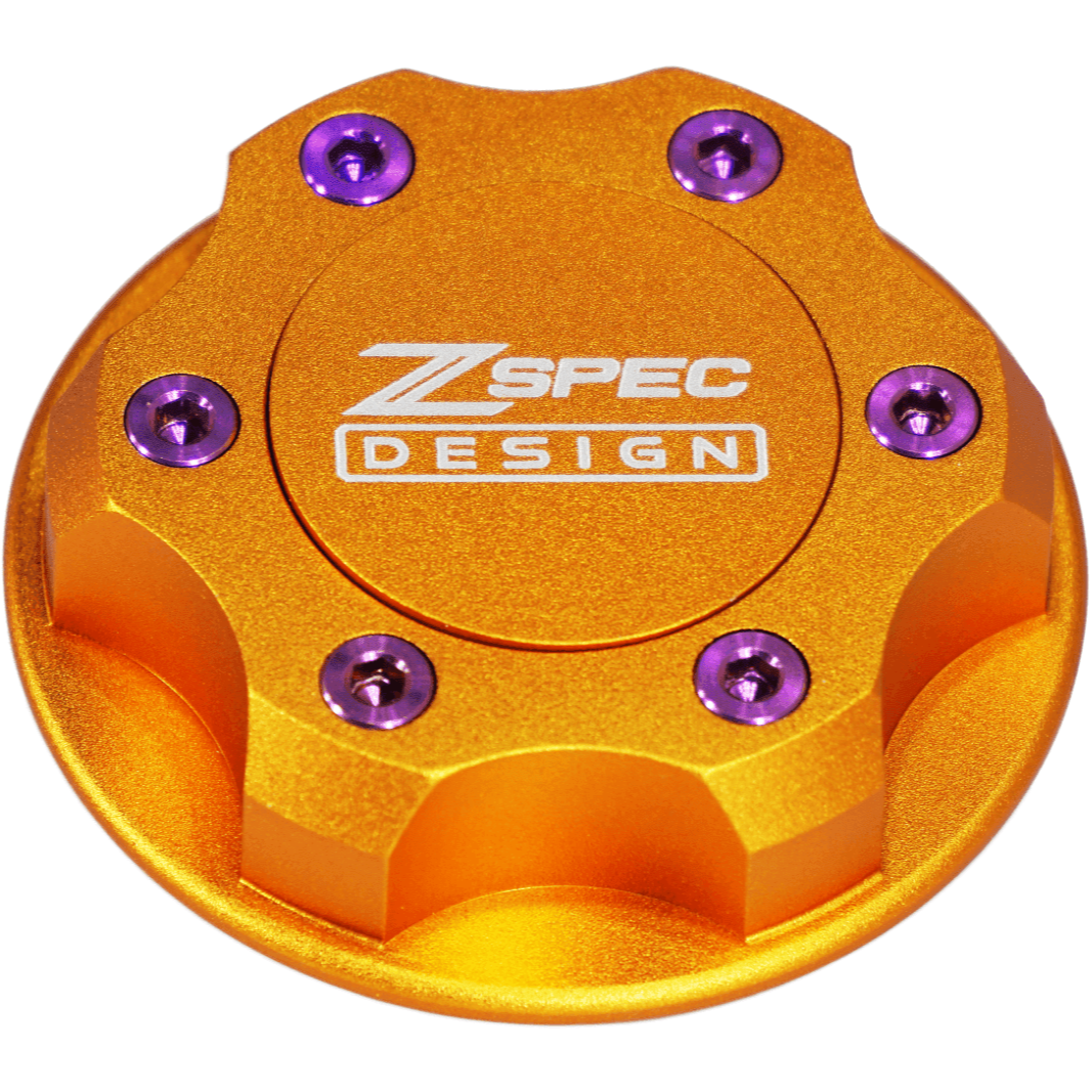 ZSPEC Billet Oil Filler Cap for Nissan/Infiniti/Datsun, Orange-Gold Cap w/Titanium Accents - ZSD-386831-ZSD-386848-ZSD-386855-ZSD-386862-ZSD-386879-  DRIVEN - 11