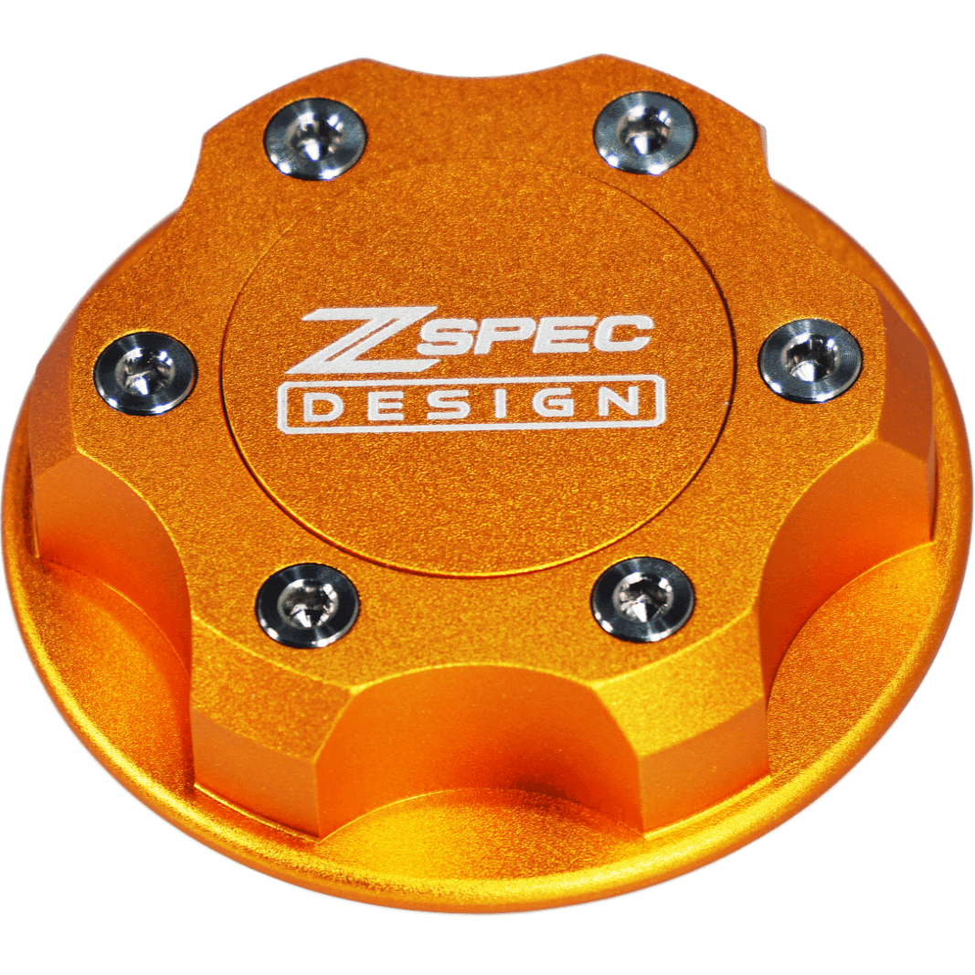 ZSPEC Billet Oil Filler Cap for Nissan/Infiniti/Datsun, Orange-Gold Cap w/Titanium Accents - ZSD-386831-ZSD-386848-ZSD-386855-ZSD-386862-ZSD-386879-  DRIVEN - 12