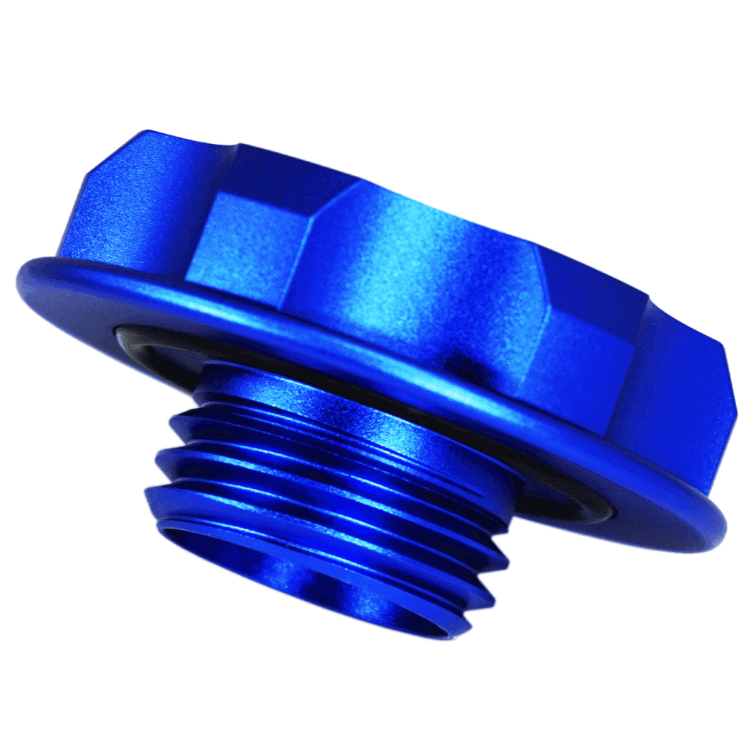 ZSPEC Billet Oil Filler Cap for Nissan/Infiniti/Datsun, Blue Cap w/ Titanium Accents - ZSD-386893-ZSD-386909-ZSD-386916-ZSD-386923-ZSD-386930-  DRIVEN - 3