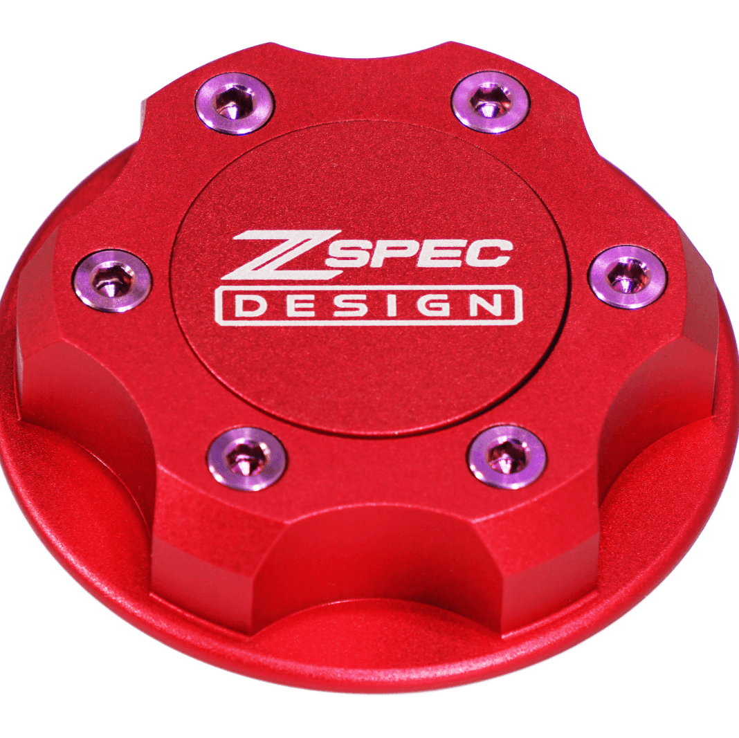 ZSPEC Billet Oil Filler Cap for Nissan/Infiniti/Datsun, Red Cap w/ Titanium Accents - ZSD-386305-ZSD-386312-ZSD-386329-ZSD-386336-ZSD-386343-  DRIVEN - 12