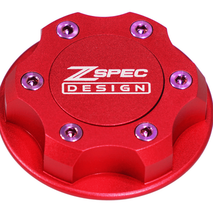ZSPEC Billet Oil Filler Cap for Nissan/Infiniti/Datsun, Red Cap w/ Titanium Accents - ZSD-386305-ZSD-386312-ZSD-386329-ZSD-386336-ZSD-386343-  DRIVEN - 12
