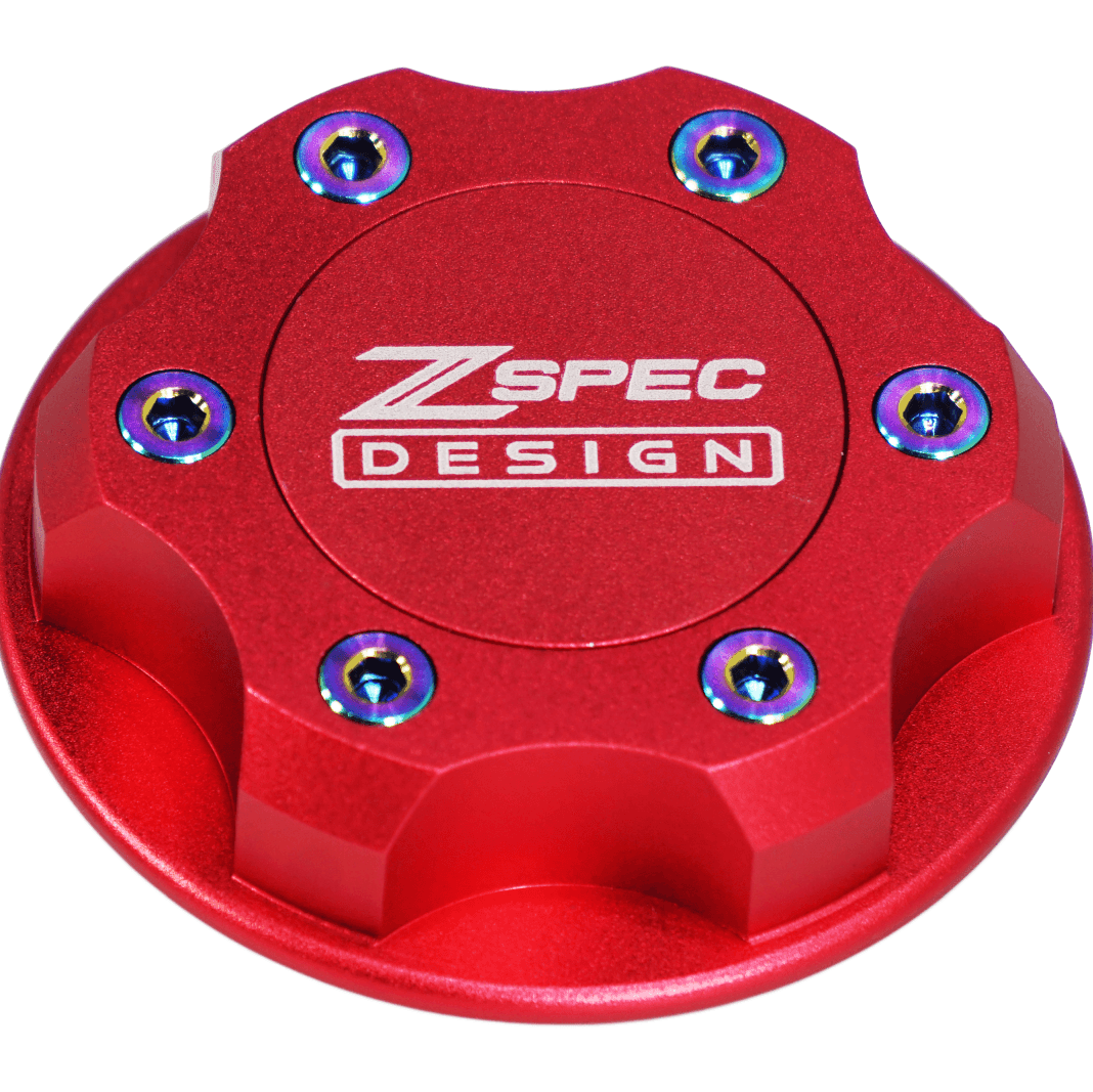 ZSPEC Billet Oil Filler Cap for Nissan/Infiniti/Datsun, Red Cap w/ Titanium Accents - ZSD-386305-ZSD-386312-ZSD-386329-ZSD-386336-ZSD-386343-  DRIVEN - 14