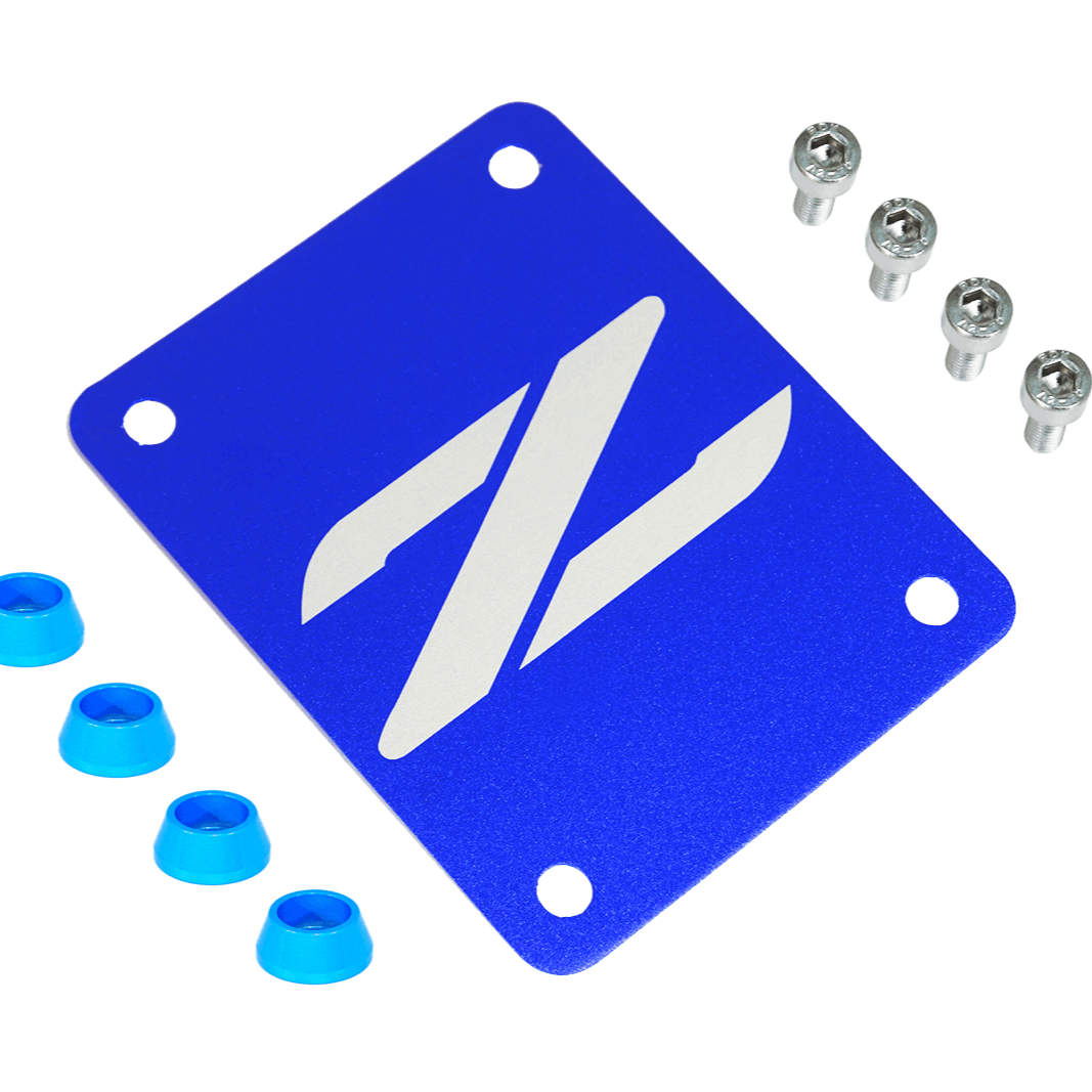 ZSPEC Blue PTU Holes Cover Plate for Z32 300zx, Billet - ZSD-388187-ZSD-388194-ZSD-388200-ZSD-388217-ZSD-388224-  DRIVEN - 9