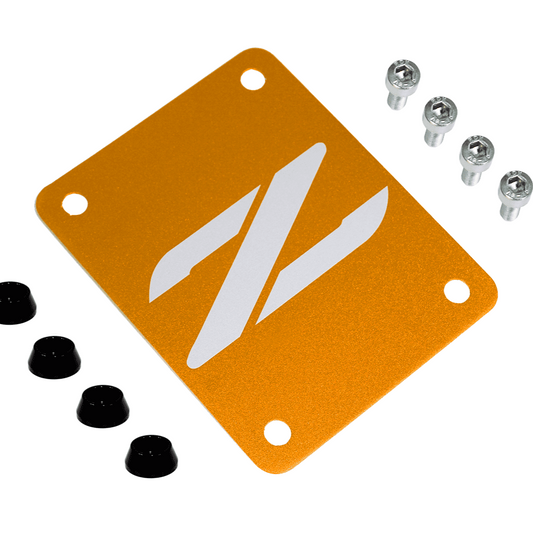 ZSPEC Orange-Gold PTU Holes Cover Plate for Z32 300zx, Billet, w/ Hardware - ZSD-005855-ZSD-005862-ZSD-005879-ZSD-005886-ZSD-005893-  DRIVEN - 1