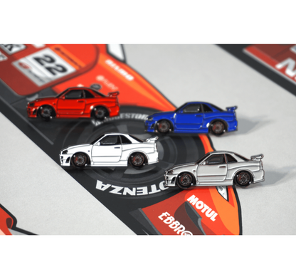 ZSPEC Nissan Skyline GT-R R34 Tribute Lapel / Hat Pin - ZSD-002137-ZSD-002144-ZSD-002151-ZSD-002168-  DRIVEN - 1