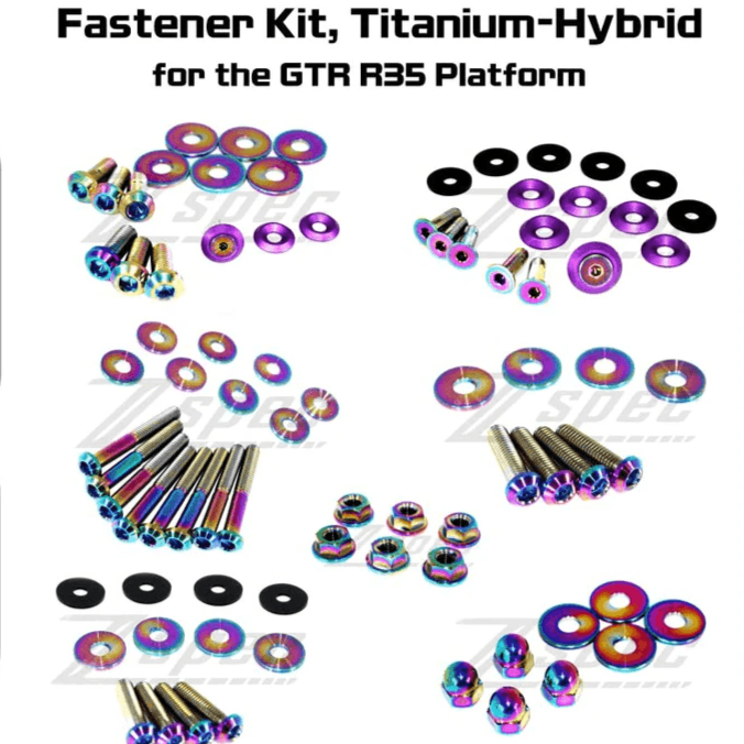 ZSPEC Stage-1 Dress Up Bolts® Fastener Kit for '09-23 Nissan GTR (R35), Titanium & Billet - ZSD-195983-ZSD-195990-ZSD-196003-ZSD-196010-ZSD-196027-  DRIVEN - 3