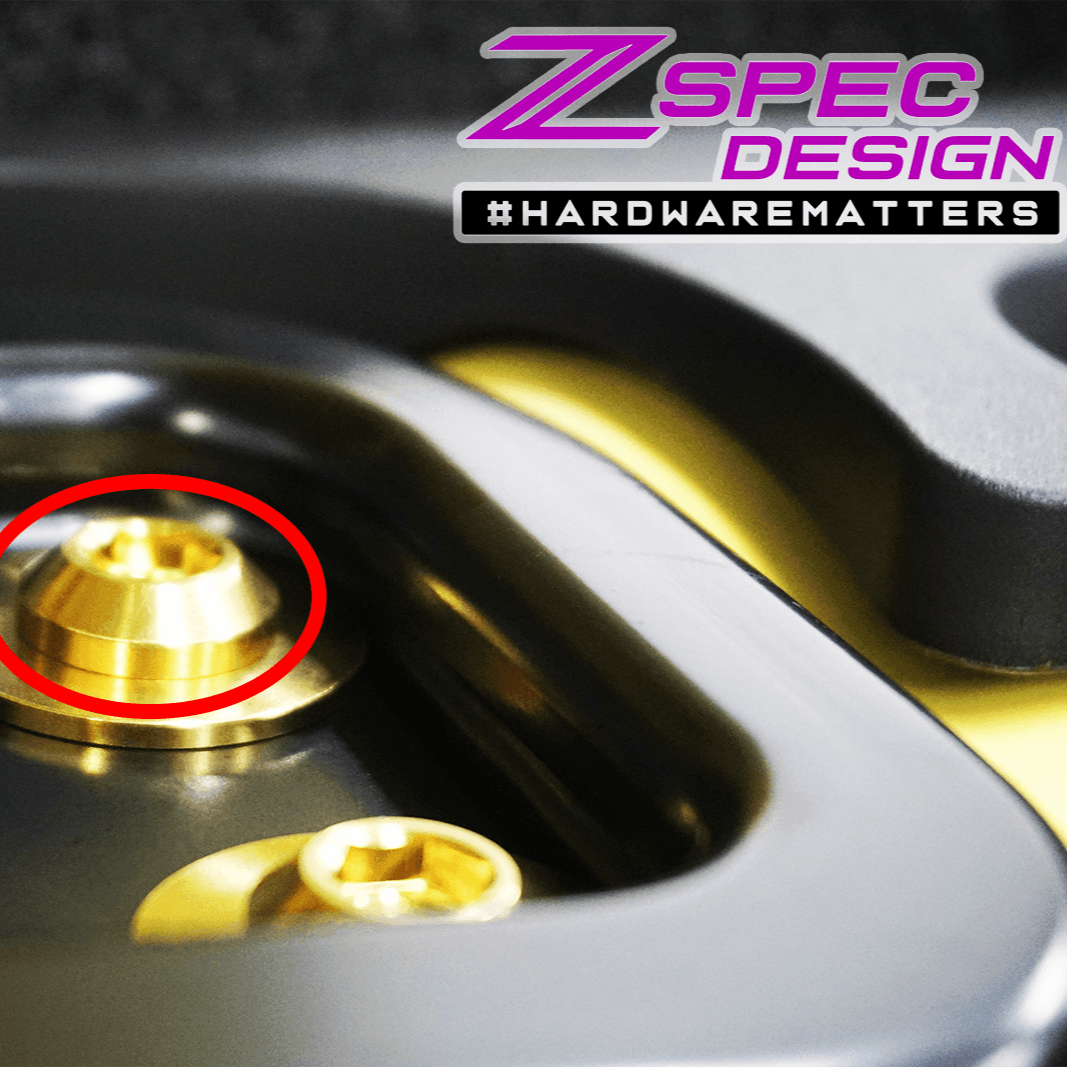 ZSPEC M10-1.25x40mm Dress Up Bolts® Fastener, Titanium GR5, Angled Head, Per Each - ZSD-583698-ZSD-583704-  DRIVEN - 2