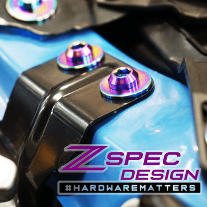 ZSPEC M10-1.25x25mm Dress Up Bolts® Fastener, Titanium GR5, Angled Head, Per Each - ZSD-382147-ZSD-382154-ZSD-382161-ZSD-382178-ZSD-382185-  DRIVEN - 3