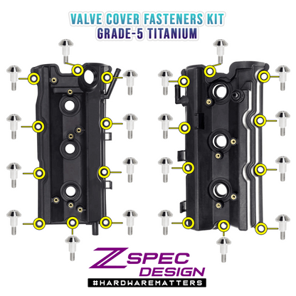 ZSPEC Titanium Valve Cover Bolts for Nissan 350z/G35, VQ35DE / VQ35HR - ZSD-575518-ZSD-202247-ZSD-202254-ZSD-575525-ZSD-575501-  DRIVEN - 1