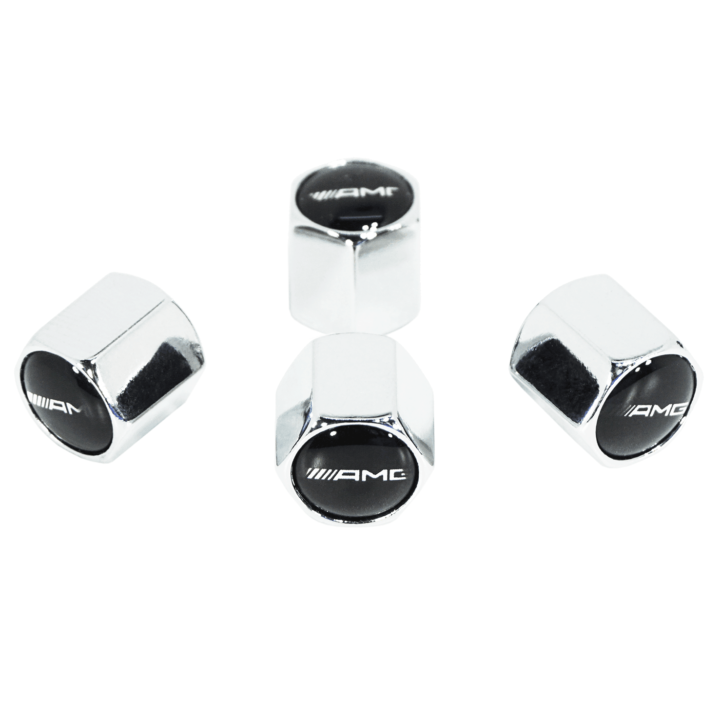 Chrome Valve Stem Tire Caps, Style: AMG - ZSD-009136-  DRIVEN - 1
