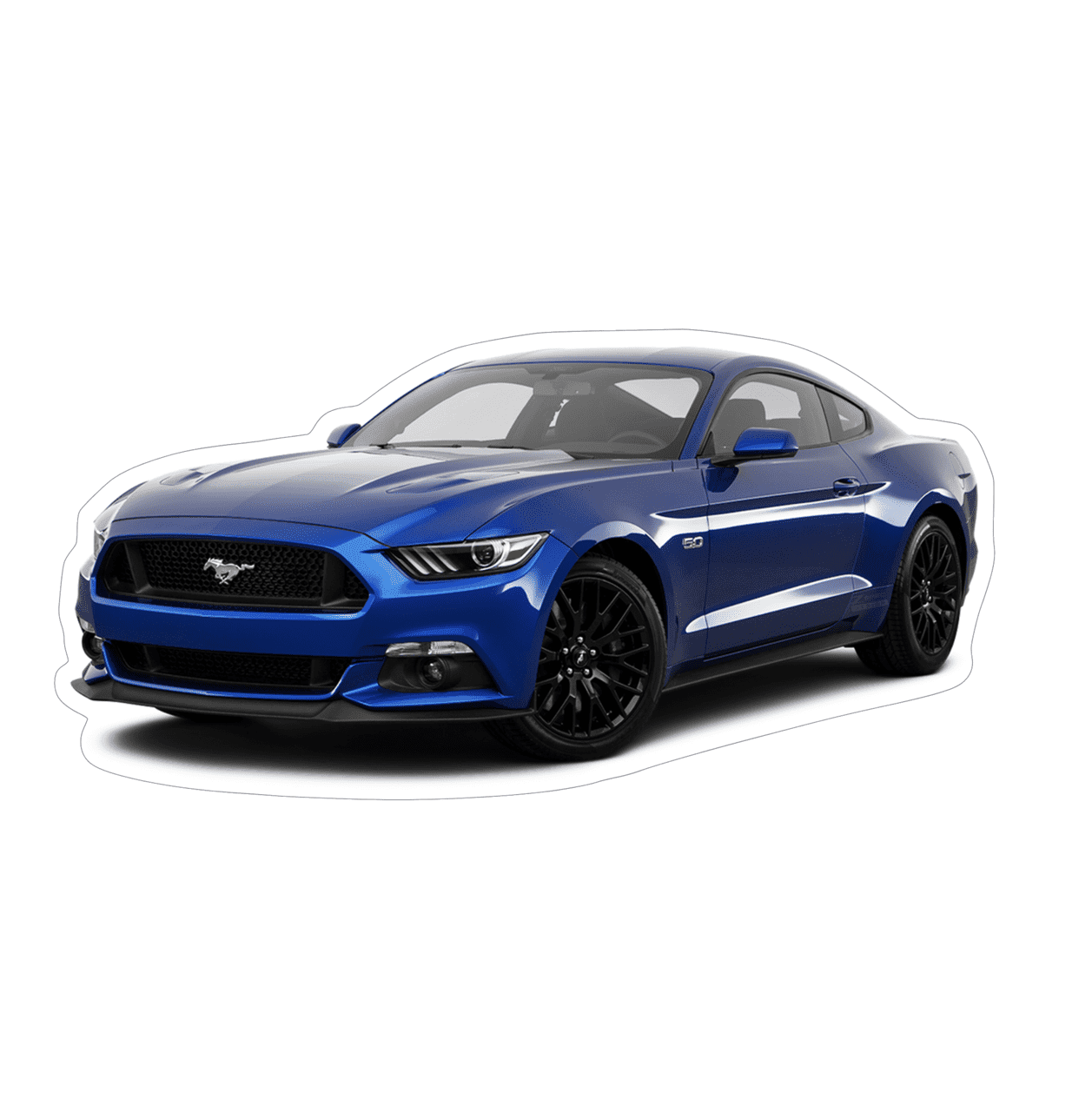 Ford Mustang S197 Sports Car Vinyl Decal / Sticker, Blue - ZSD-010286-  DRIVEN - 1