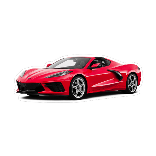 Chevrolet Corvette C8 Sports Car Vinyl Decal / Sticker, Red - ZSD-009570-  DRIVEN - 1