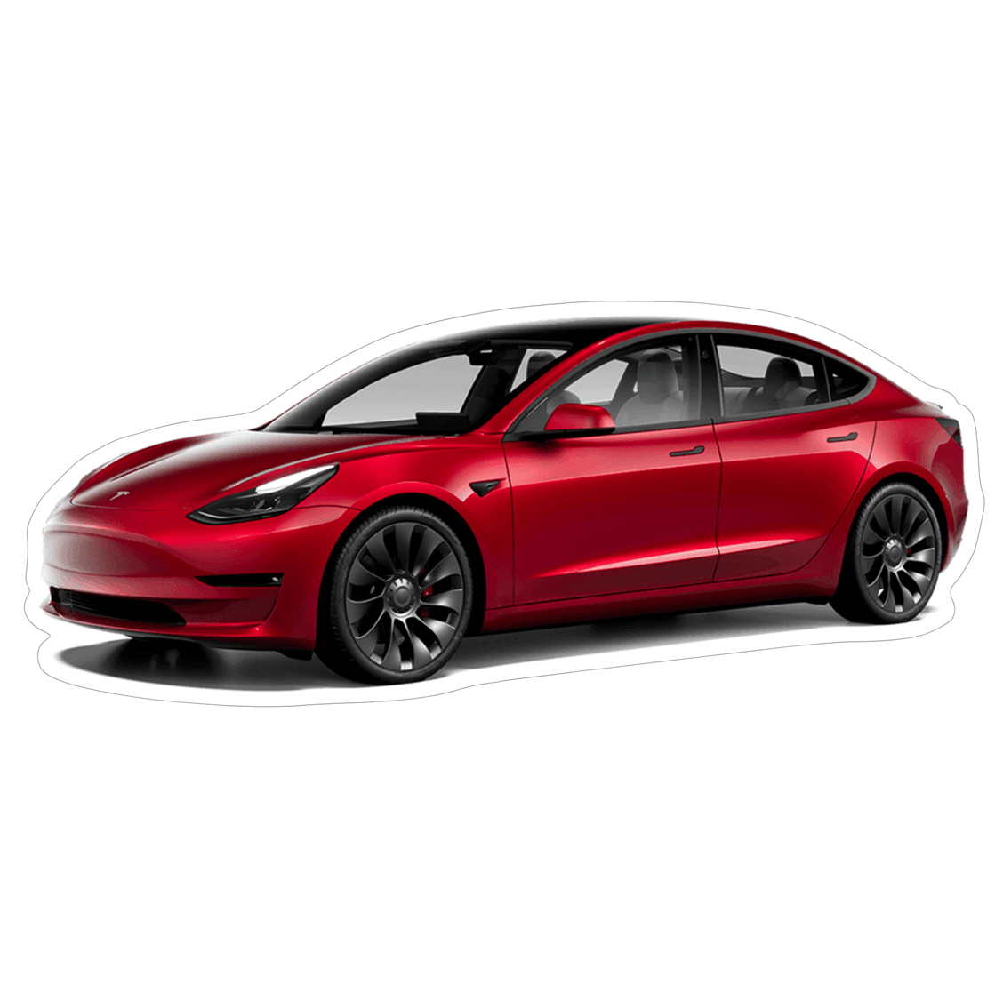 Tesla 3 Electric EV Sedan Vinyl Decal / Sticker - ZSD-010330-  DRIVEN - 1
