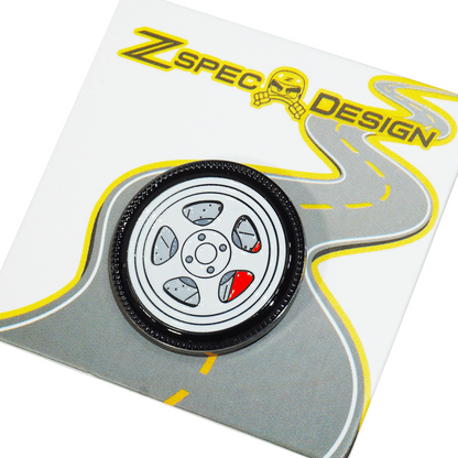 ZSPEC Wheel Pin - 5-Spoke Design - great for Lapels, Hats, Backpacks - ZSD-202544-  DRIVEN - 2