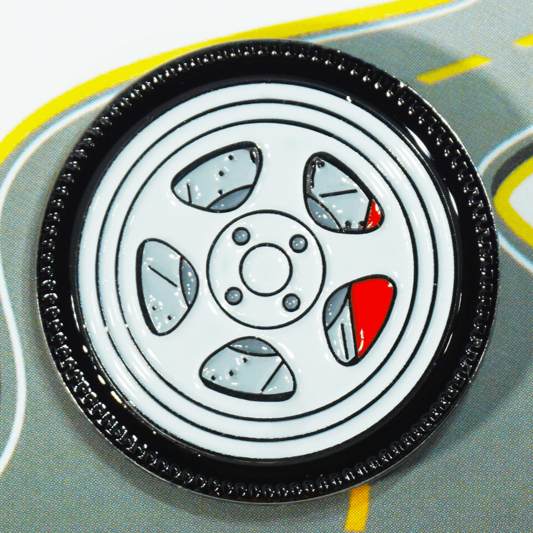 ZSPEC Wheel Pin - 5-Spoke Design - great for Lapels, Hats, Backpacks - ZSD-202544-  DRIVEN - 1