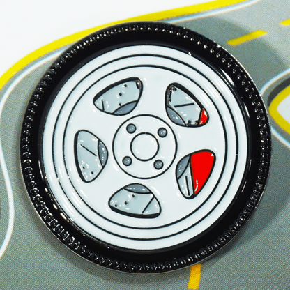 ZSPEC Wheel Pin - 5-Spoke Design - great for Lapels, Hats, Backpacks - ZSD-202544-  DRIVEN - 1