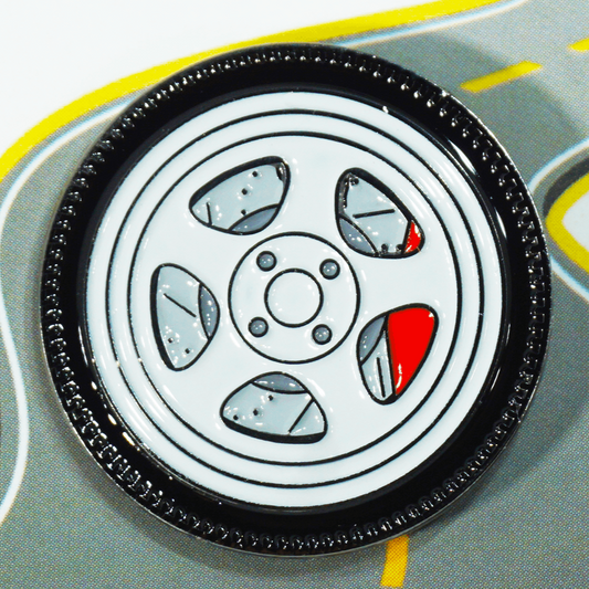 ZSPEC Wheel Pin - 5-Spoke Design - great for Lapels, Hats, Backpacks - ZSD-202544-  DRIVEN - 1