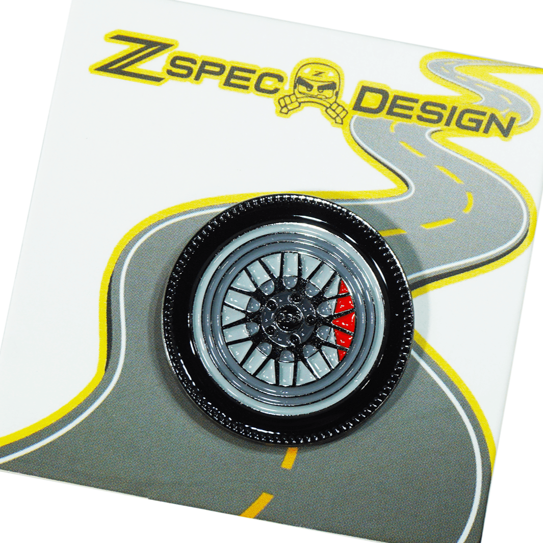 ZSPEC Wheel Pin - Mesh Classic Design - great for Lapels, Hats, Backpacks - ZSD-202537-  DRIVEN - 2