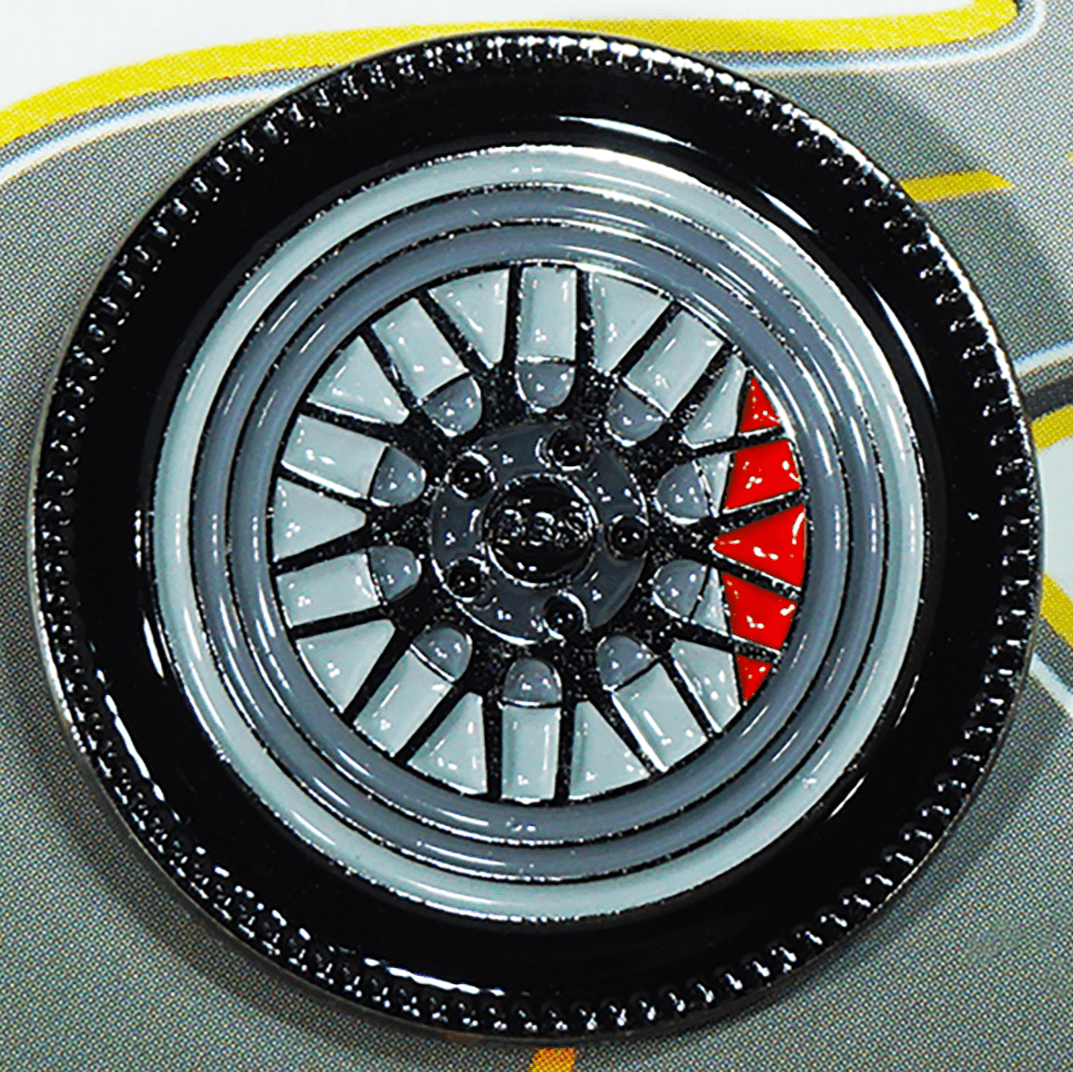 ZSPEC Wheel Pin - Mesh Classic Design - great for Lapels, Hats, Backpacks - ZSD-202537-  DRIVEN - 1
