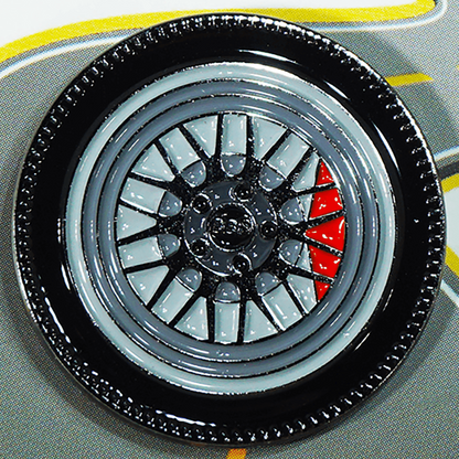 ZSPEC Wheel Pin - Mesh Classic Design - great for Lapels, Hats, Backpacks - ZSD-202537-  DRIVEN - 1