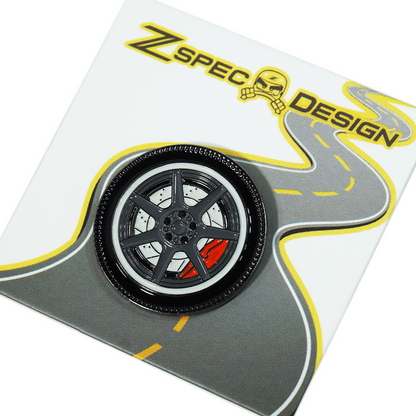 ZSPEC Wheel Pin - 7-Spoke Design - great for Lapels, Hats, Backpacks - ZSD-202452-  DRIVEN - 2