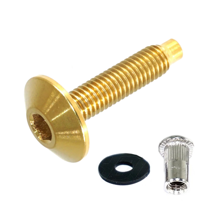 ZSPEC Low-Profile Body Kit Fastener, M5x20mm, Titanium w/ Rivet Nut, Per Each - ZSD-386138-ZSD-386145-ZSD-386152-ZSD-386169-ZSD-386176-  DRIVEN - 3