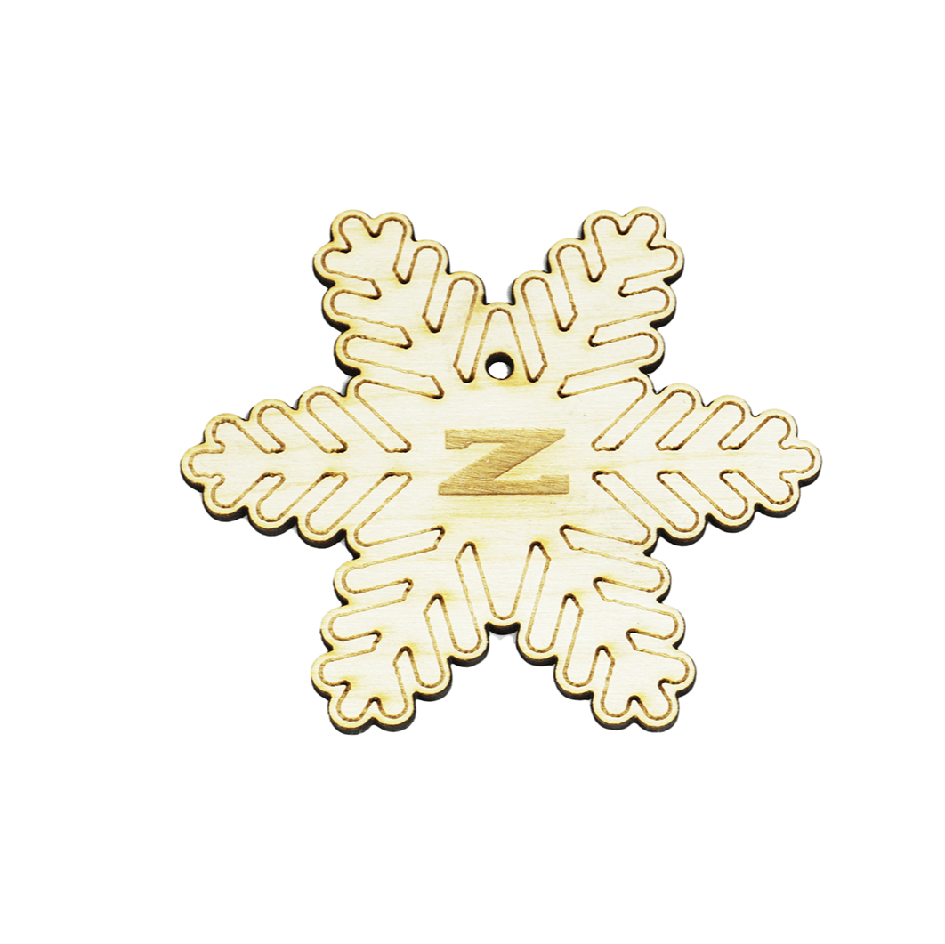 ZSPEC Laser-Engraved Wood Ornament, Nissan Z31 300zx Snowflake, 3.75" - ZSD-006425-  DRIVEN - 1