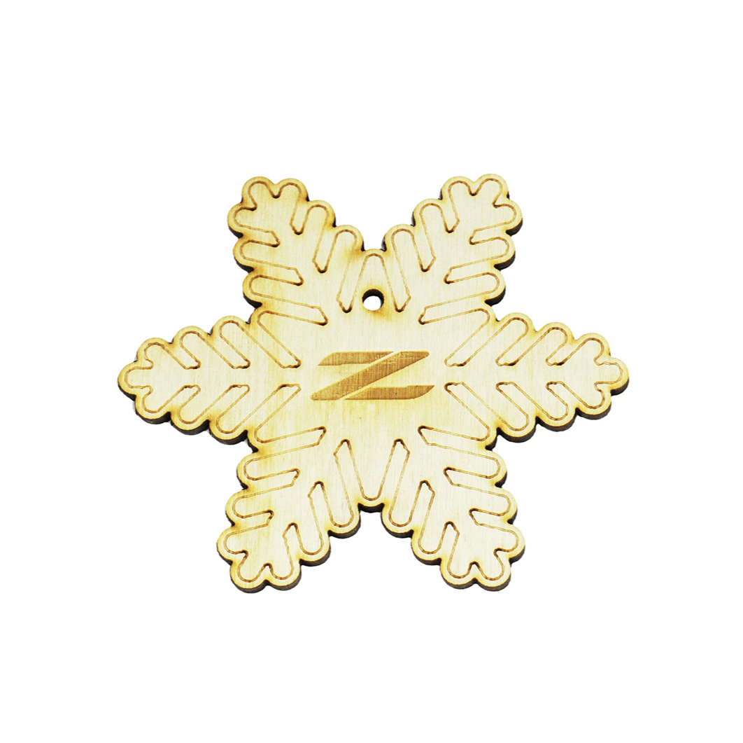 ZSPEC Laser-Engraved Wood Ornament, Nissan Z32/300zx Snowflake-Style, 3.75" - ZSD-006258-  DRIVEN - 1