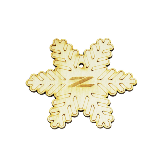 ZSPEC Laser-Engraved Wood Ornament, Nissan Z32/300zx Snowflake-Style, 3.75" - ZSD-006258-  DRIVEN - 1
