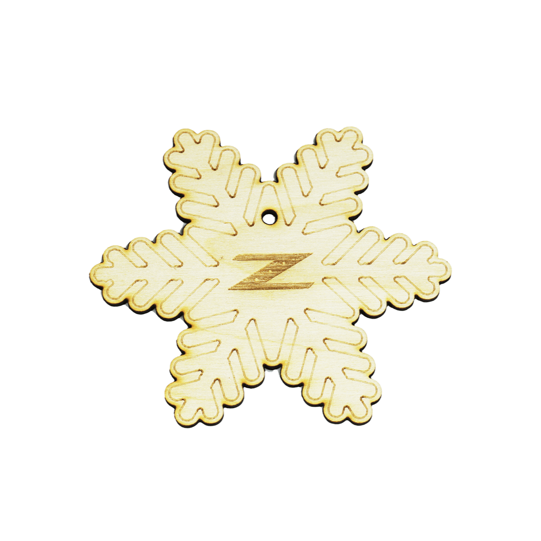 ZSPEC Laser-Engraved Wood Ornament, Nissan Z33/350z Snowflake-Style, 3.75" - ZSD-006241-  DRIVEN - 1