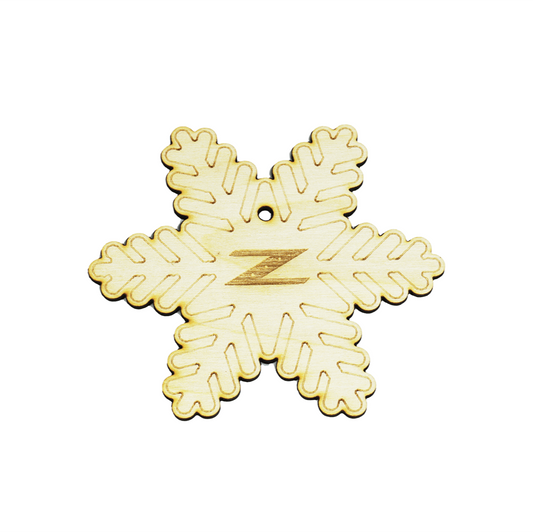 ZSPEC Laser-Engraved Wood Ornament, Nissan Z33/350z Snowflake-Style, 3.75" - ZSD-006241-  DRIVEN - 1