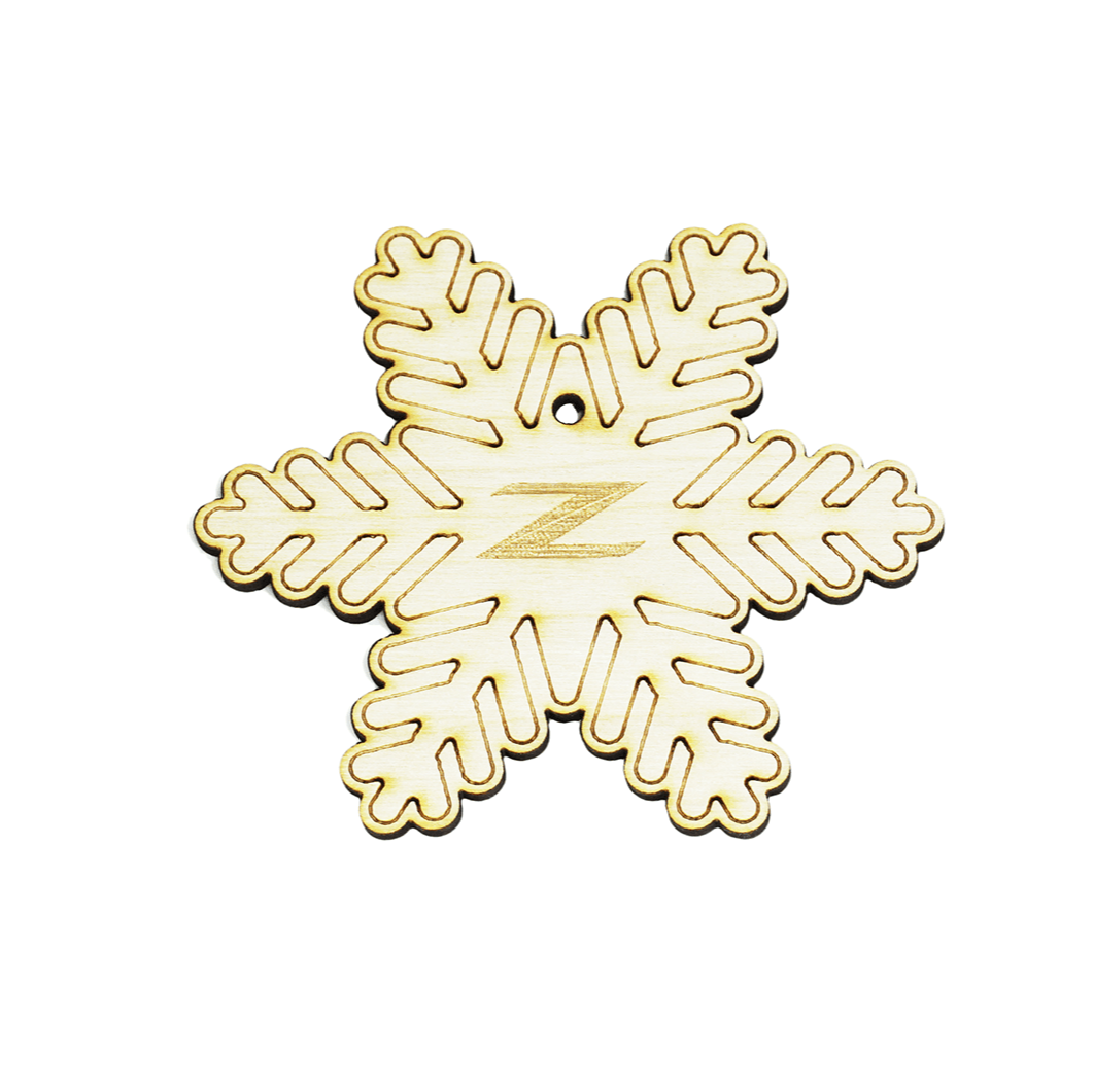 ZSPEC Laser-Engraved Wood Ornament, Nissan Z34/370z Snowflake-Style, 3.75" - ZSD-006234-  DRIVEN - 1