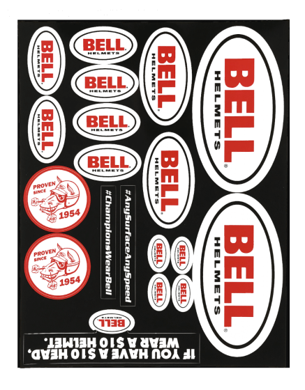 Bell Decals BELL | Decal Sheet Logo, Horsehead, Txt V.17