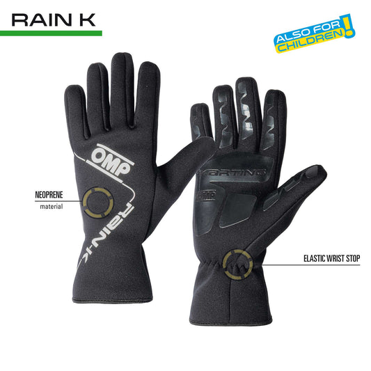 OMP Racing - OMP Rain K - Weather-Resistant Racing Gloves